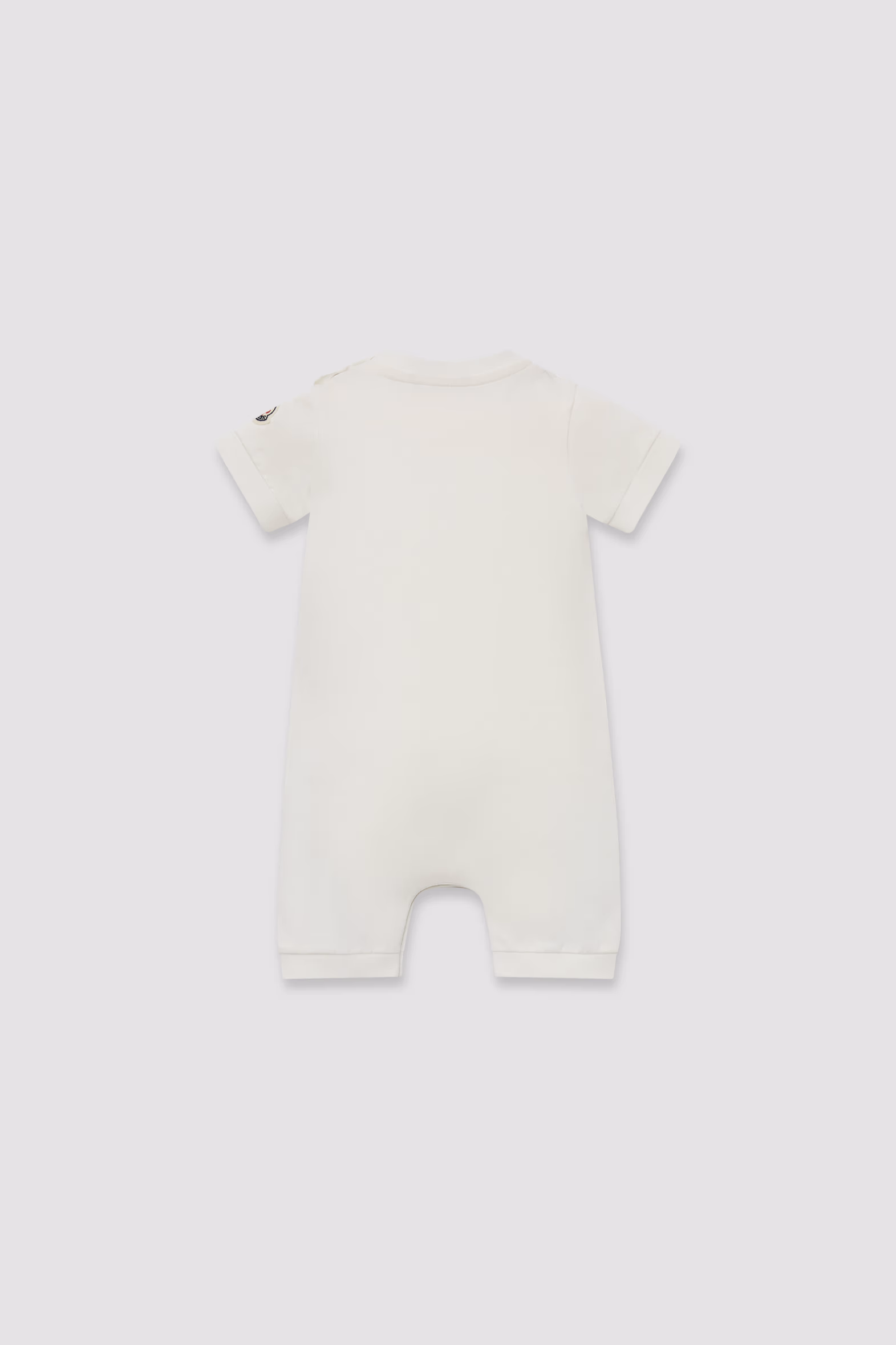 Whale Motif Cotton Romper Boy White Moncler 2